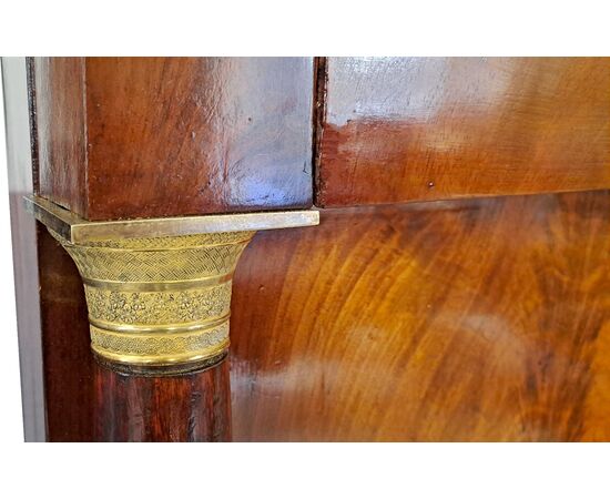 MAHOGANY FEATHER SECRETARY - FRANCE - 19TH CENTURY