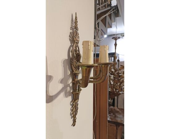 COPPIA DI APPLIQUES IN BRONZO DORATO META’ XIX SECOLO