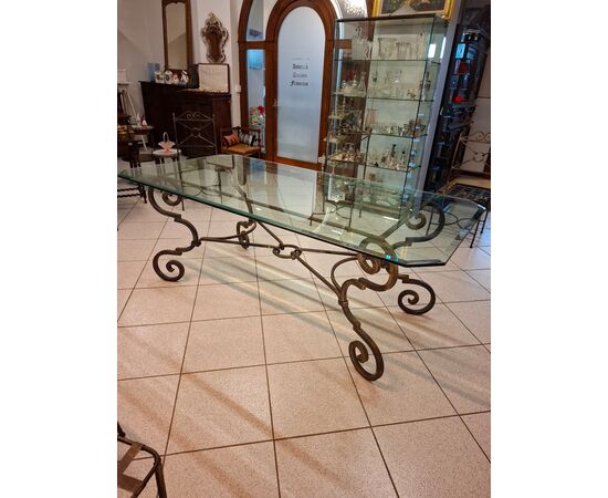 Wrought iron table with chairs