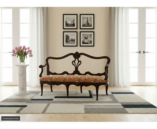 Walnut sofa, Veneto, 18th century