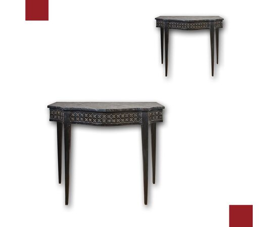 PAIR OF NEOCLASSICAL STYLE CONSOLES, LATE 19TH CENTURY