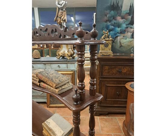 Three small rosewood étagère bookcases