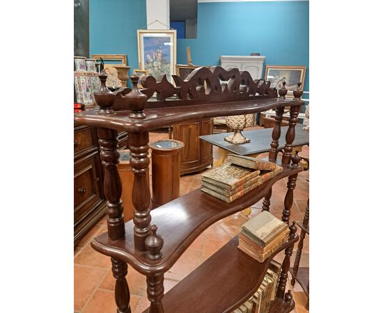 Three small rosewood étagère bookcases