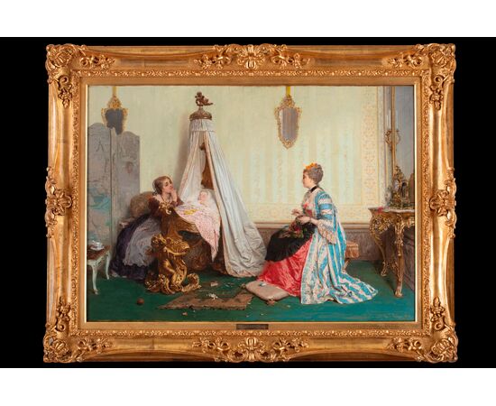 Gerolamo Induno (Milan, 1825 – 1890), "Maternal Joys", 1870