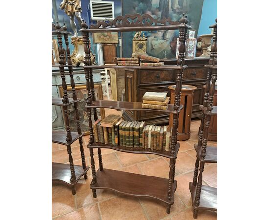 Tre piccole librerie étagères in palissandro