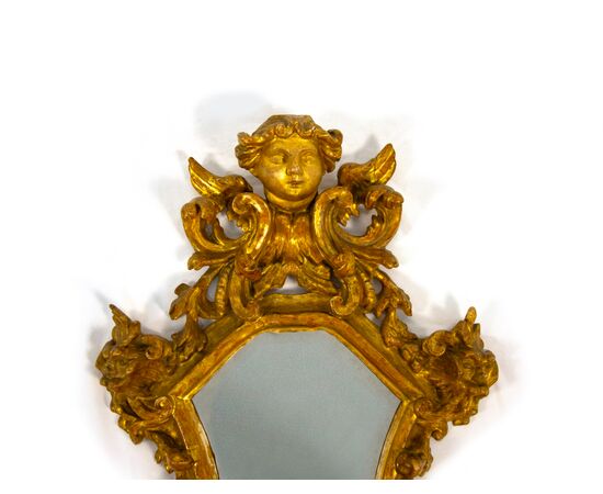 Applique in legno intagliato, scolpito e dorato, XVIII secolo