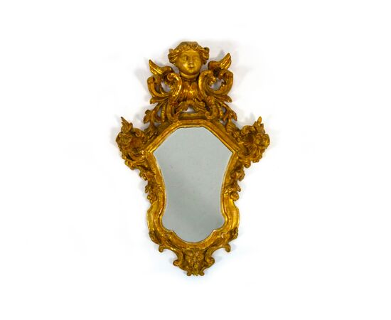 Applique in legno intagliato, scolpito e dorato, XVIII secolo