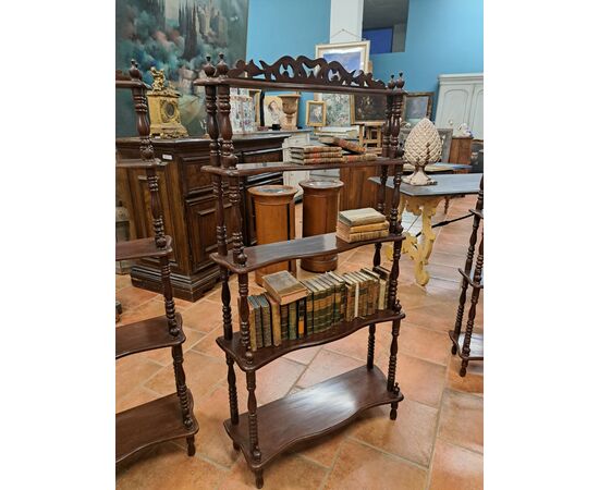 Tre piccole librerie étagères in palissandro