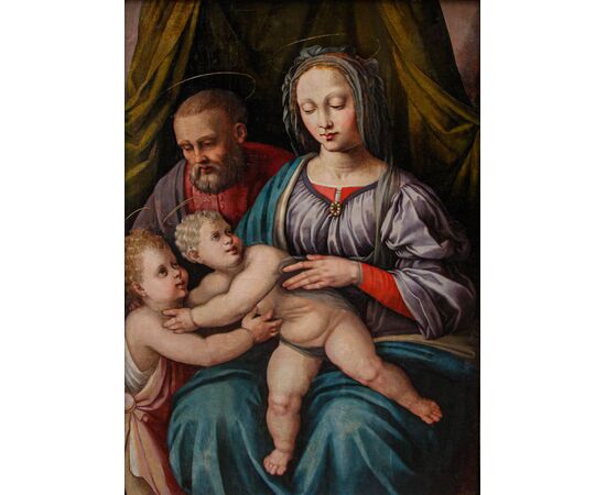Bastiano da Sangallo, detto Aristotile (Firenze, 1481 - 1551), Sacra Famiglia con San Giovannino