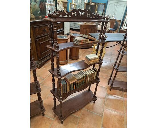 Tre piccole librerie étagères in palissandro