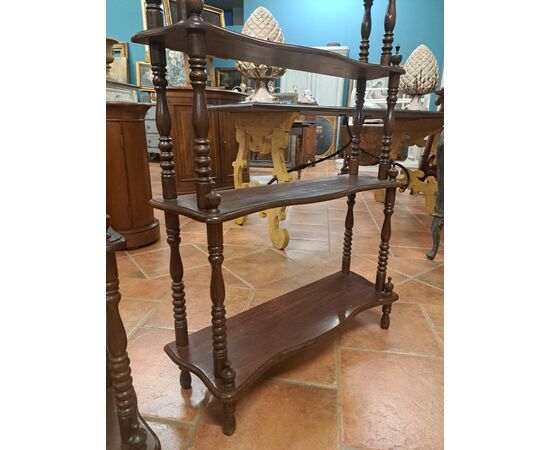 Three small rosewood étagère bookcases