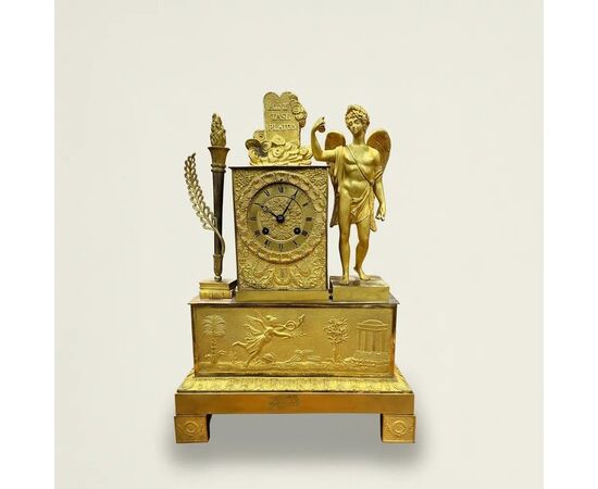 
Orologio Impero da tavolo in bronzo dorato