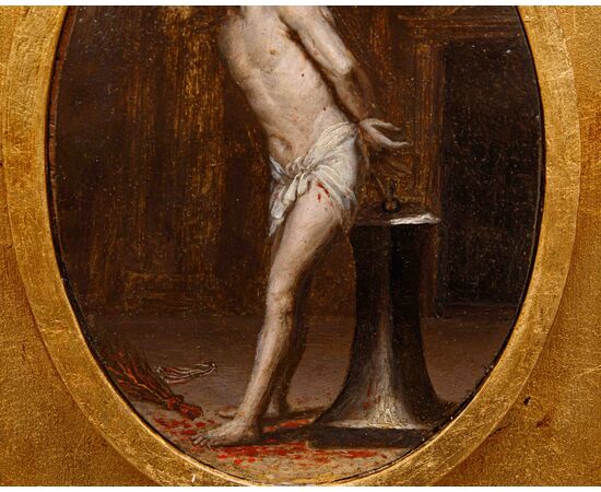 Seguace di Abraham van Diepenbeeck, XVII secolo, Cristo alla Colonna