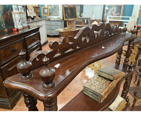 Three small rosewood étagère bookcases