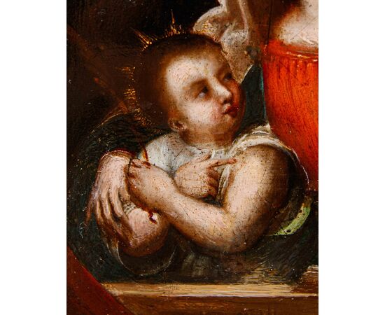 Scuola lombarda, XVI secolo, Madonna con Bambino