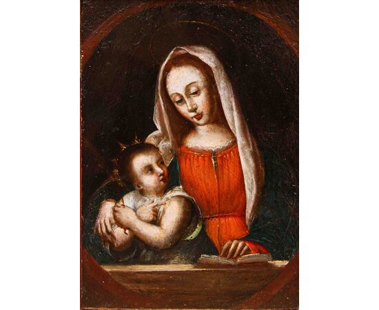 Scuola lombarda, XVI secolo, Madonna con Bambino