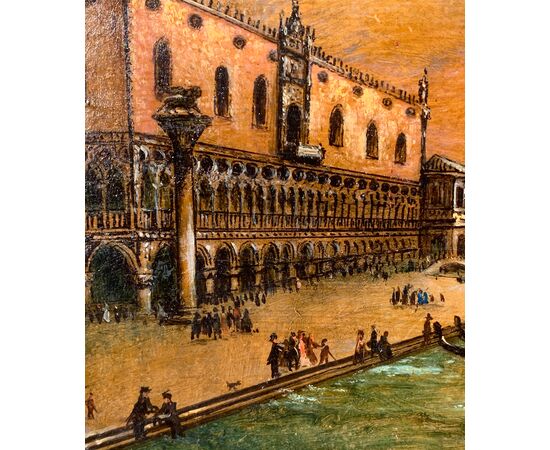 Venetian painter (early 19th century) - Venice, view of the St. Mark's Basin towards the Riva degli Schiavoni.