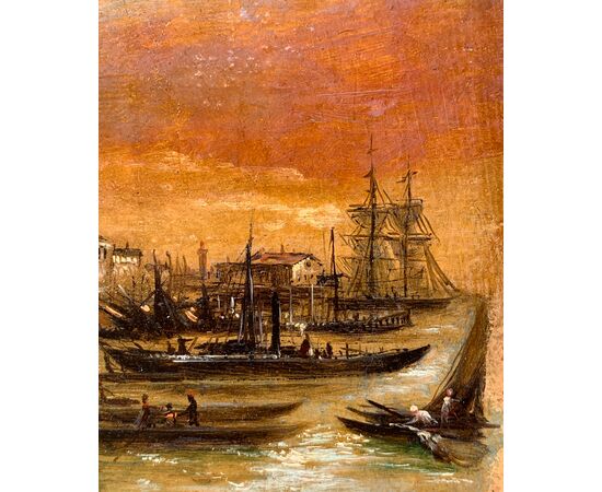 Venetian painter (early 19th century) - Venice, view of the St. Mark's Basin towards the Riva degli Schiavoni.