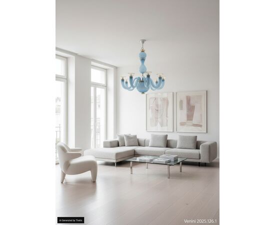 Gio Ponti (Milano, 1891 - 1979)  Lampadario, 1946