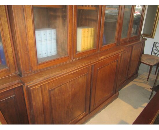 Large bookcase with six doors
