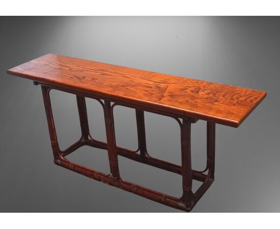 Tavolo design in palissandro anni ’80 mod. T5 di Tito Agnoli per Bonacina