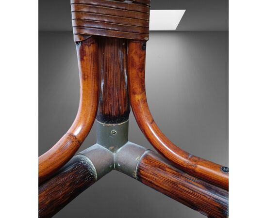 Tavolo design in palissandro anni ’80 mod. T5 di Tito Agnoli per Bonacina