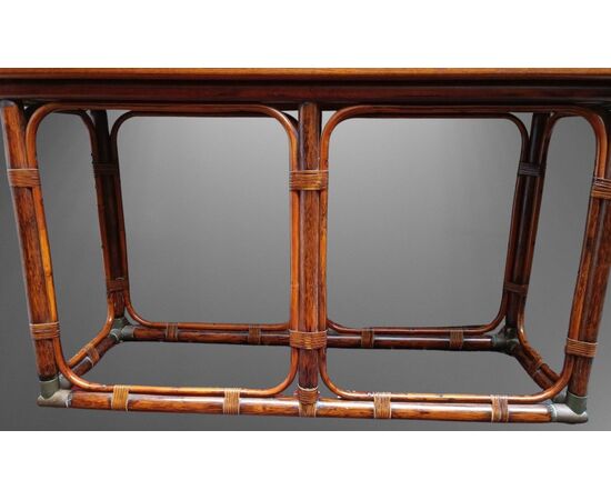 Tavolo design in palissandro anni ’80 mod. T5 di Tito Agnoli per Bonacina