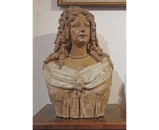 COPPIA DI BUSTI IN TERRACOTTA PRIMI DEL XVIII SECOLO