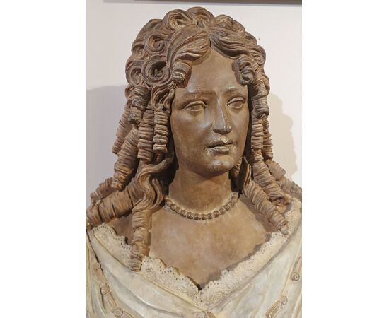 COPPIA DI BUSTI IN TERRACOTTA PRIMI DEL XVIII SECOLO