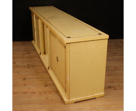 Italian sideboard in exotic wood and brass