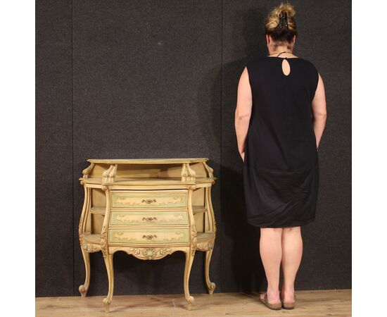 Lacquered sideboard in Venetian style from the 70s