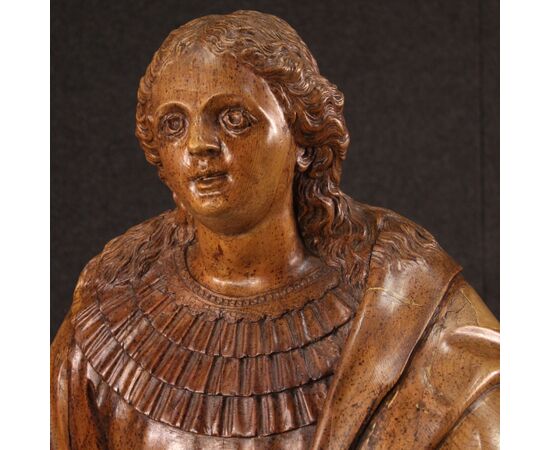 Ancient German sculpture Saint on a cloud from 18th century