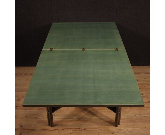 Tavolo italiano di design in legno esotico anni 80