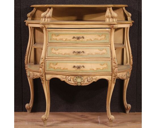 Lacquered sideboard in Venetian style from the 70s