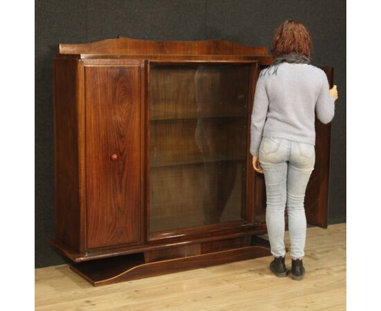 Italian showcase in wood from 20th century
