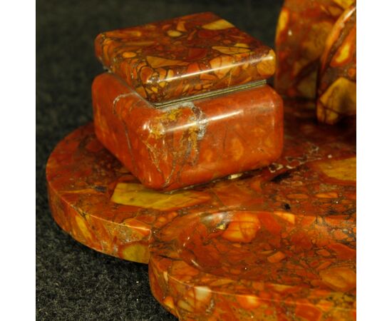 Art Deco marble inkwell