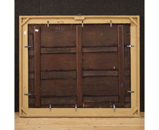 Antique Flemish painting Last Supper from 16th century