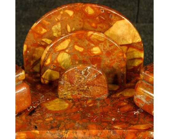 Art Deco marble inkwell