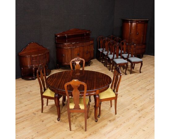 French dresser in mahogany wood from 20th century
