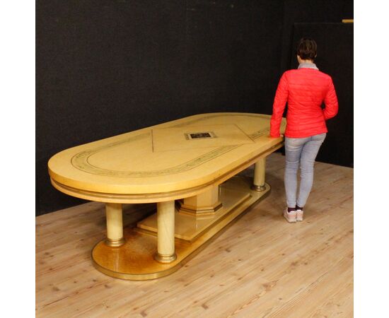 Italian conference table in exotic wood