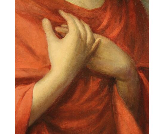 Italian religious painting Madonna dated 1929