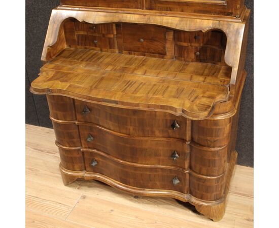 Trumeau doppio corpo veneto in legno del XX secolo