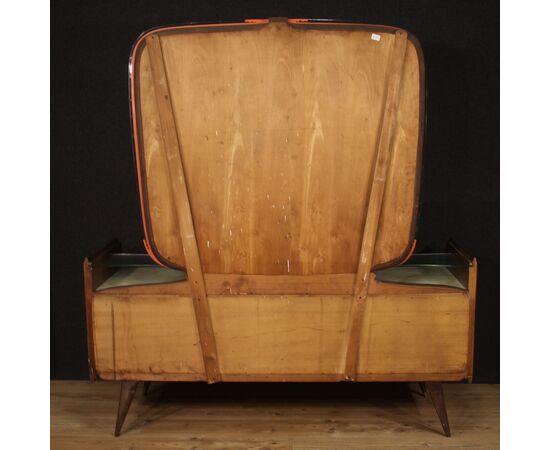 Dresser in carved wood with mirror from 50s
