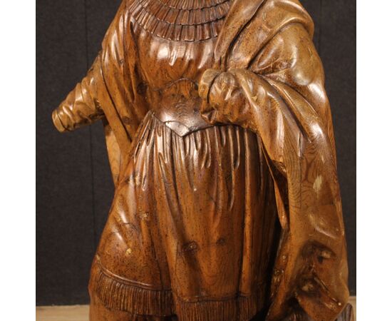 Ancient German sculpture Saint on a cloud from 18th century