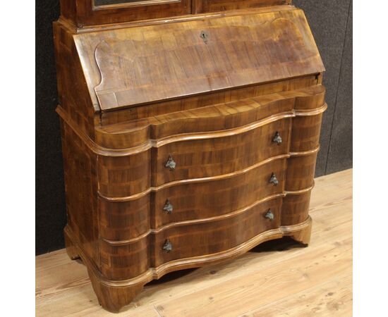 Trumeau doppio corpo veneto in legno del XX secolo