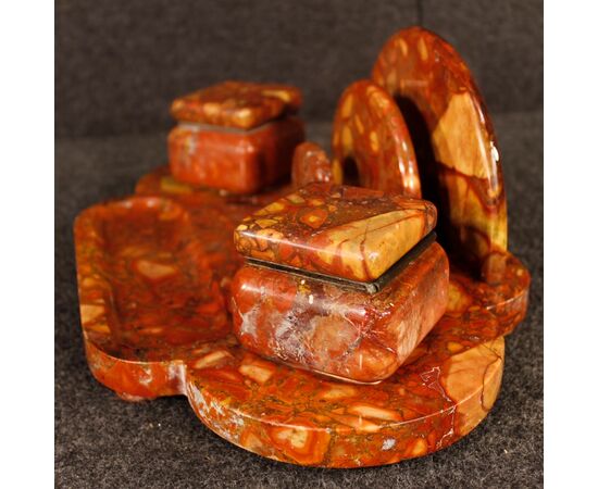 Art Deco marble inkwell