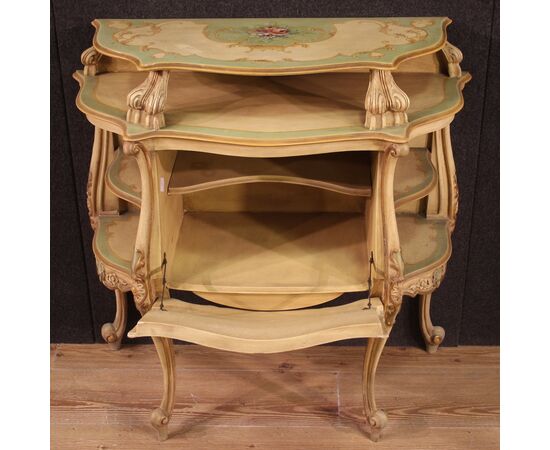 Lacquered sideboard in Venetian style from the 70s