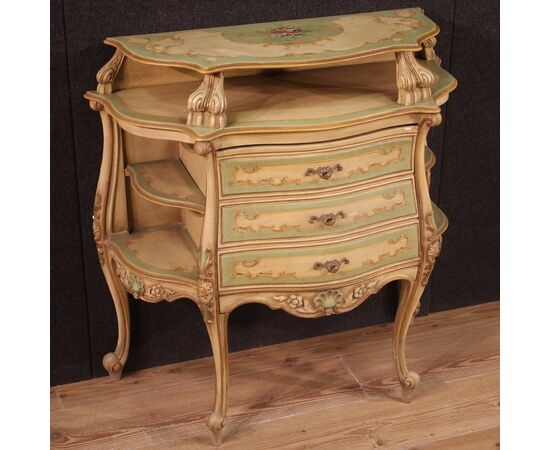 Lacquered sideboard in Venetian style from the 70s