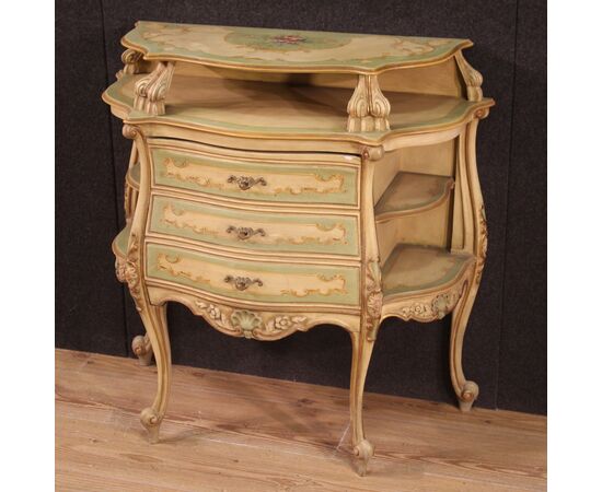 Lacquered sideboard in Venetian style from the 70s