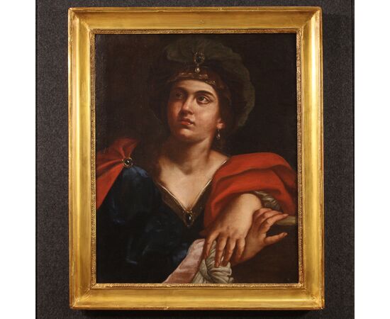 Italian mythological painting, Antique Sibyl from 17th century